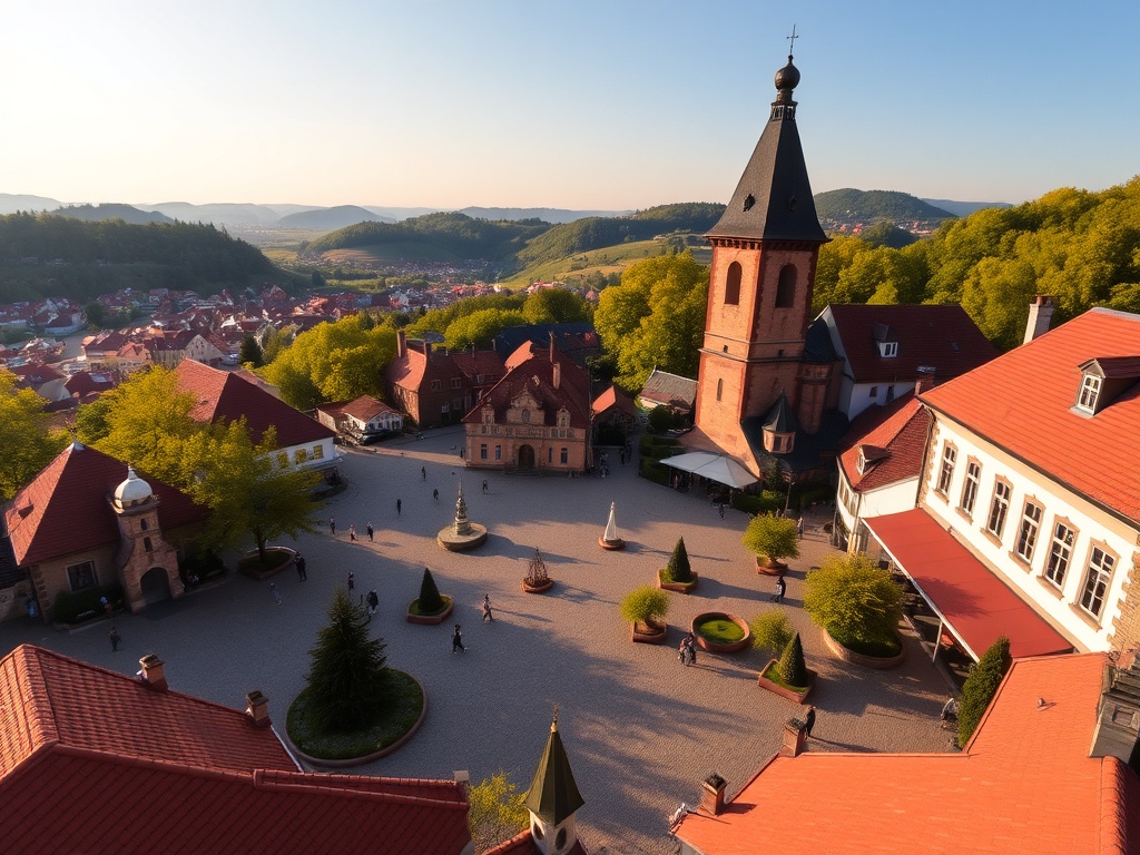 Majówka w Dzierżoniowie – ludzie odpoczywają na trawie w parku miejskim podczas słonecznego dnia.